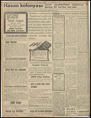  —.nmen dB MILU YET PERŞEMBE, 23 - Hasan kolonyası: TEŞRİNE V VEL 1930 « Limon çiçeklerinden müstahzar derece bir harikai...