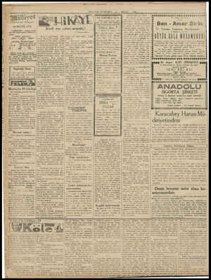  Asrın umdesi “Milliyetir” 14 MAYIS 1931 | IDAREHANE — Ankara caddesi Ne: 500 Telgraf adresi: Milliyet, İs. | tanbul. |...