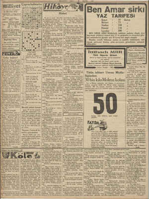    26 MAYIS 1931 WDAREHANE — Ankara enddedi 100 Telgraf adresi: Milliyet, Ta. bul, Telefon numaraları: 24311 — 24312 — 24313 i