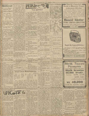  | dirin umdesi “Milliyetir” 30 MAYIS 1931 Kİ İDAREHANE — Ankara cadüeri| Hİ We: 100 Telgraf sdresi: Milliyet, 1s. a e 24311 —