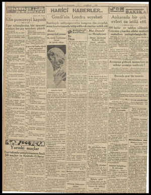  MİLLİYET PE MBE 1 1931 HARİCİ HABERLER. Gandi'nin Londra seyahati ——s HAZİRAN k evleri su istilâ etti l £ M. Yavuz | io...