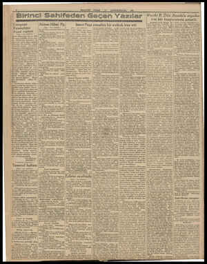 MİLLİYET PAZAR 13 KANUNUEVYEL 1931 rinci Sahifeden Geçen Yazılar NE A TT Tk AŞ <A £ Cenuptaki . Kaçakçılığın Siyasi cephesi