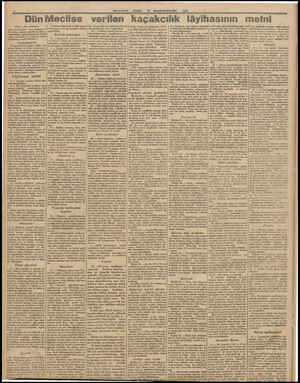  W y N MİLLİYET CUMA 2S KANUNUEVVEL 1931 Dün Meclise verilen kaçakcılık lâyihasının metni den hükümet veya inhisar memurla |