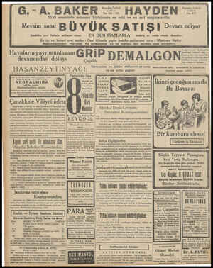  Ee a G.-A. BAKER Beyoğlu, İstiklâl caddesi No. 306 - 308 HAY Beyoğlu, İstiklâl caddesi No. 479 DEN 1850 senesinde müesses...