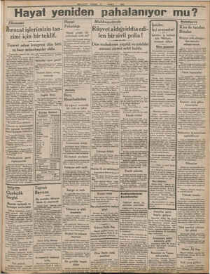      MİLLİYET PAZAR 13 MART 1932 3 “Hayat yeniden pahalanıyor mu? Föhome Hayat | Mahkemelerde il | Belediyede ö ei Pahalılığı