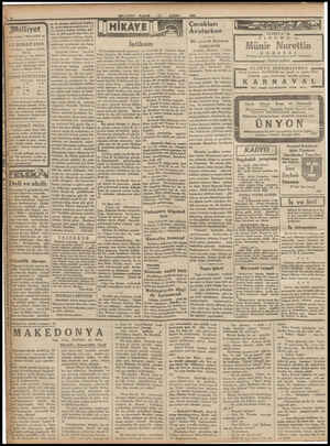  İ... | FMilliyet Asrın umdesi “MİLLİYET” tir. 12 ŞUBAT 1933 İdarehane : Ankara caddesi, 100 No. Telgraf ndresi : İst Milliyet