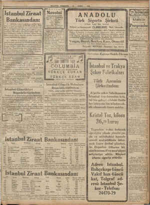    Istanbul Ziraat Bankasından: 1 — 1470 No. lr zirai kredi kooperatifleri kanu- nuna ve resmi gazetenin 25-10-930 tarihli ve