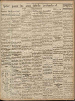    MİLLİYET PAZAR 19 AL 1933 a | “ Şehir plânı bu sene içinde yaptırılacak. pan Ekonomi e Mahkemelerde Kahvecilerin evrakı|