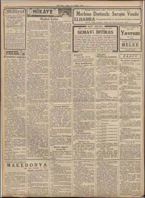  Jiilliyet Asrın umdesi “MİLLİYET” ör. İ 10 MART 1933 İdarehane ; Asfkara caddesi, 100 No. Telgraf sdresi » İst. Milliyet...