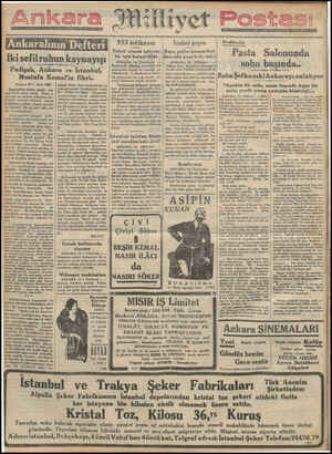  Ankaralının Defteri İki sefil ruhun kaynayışı Padişah, Ankara ve İstanbul, Mustafa Kemal'in fikri.. Ankara, 26 T. Evel, 1920