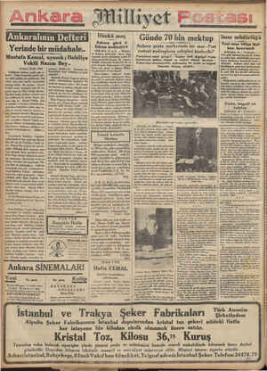    Yerinde bir müdahale.. Mustafa Kemal, uyanık ; Dahiliye Vekili Nazım Bey.. Ankara, Eylâl, 1920 | çmıyor. Acaba bu...