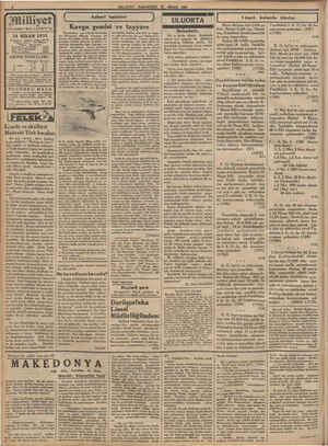      Milliyet gr NİSAN 1933 İdarebane : Ankara caddesi, 100 No, Telgraf dresi : İst. Milliyet Telefon Numaraları Başınuharrir