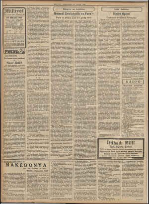    Asrin umdesi “MİLLİYET” 29 NİSAN 1933 anddesi, 100 Ne, İdarehane : Ankara Telgraf ndresi ; İst. Milliyet Telefon Numaraları