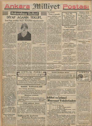    “DİY AP AĞANIN TEKLİFİ. İzzet Paşa yeniden Nazi Karşılıklı telgrafnameler Ankara, Mayıs, 1921 İzzet ve Salih Paşalarm otur-