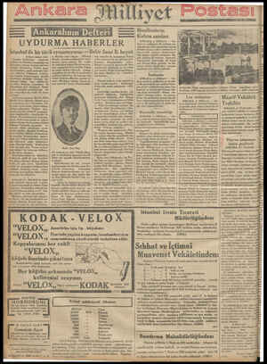  Ankara “ UYDURMA HABERLER © İstanbul ile bir türlü uyuşamıyoruz — Bekir Sami B. heyeti Ankara Şubat/1921 Londra konferansı £