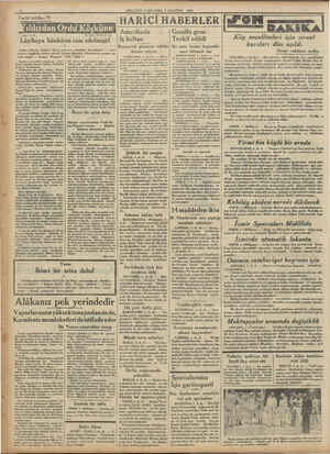    MİLLİYET ÇARŞAMBA 2 AĞUSTOS HARİCİ HABERLER| Amerikada İş haftası Roosevelt” pi plânının tatbiki 1933 Gandhi gene Tevkif