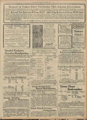    e AE MİLLİYET PERSEMBE 17 AĞUSTOS 1933 teslim çuvaida Kristal Toz tenzilâttan istifade ederler. İstanbul Amerikan &oleji