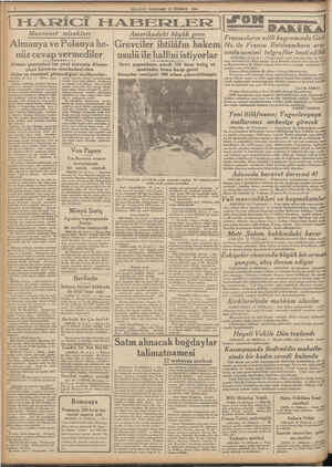    Muavenet misakları | MİLLİYET PERŞEMBE 19 TEMMUZ 1934 Amerikadaki büyük grev * Almanya ve Polanya he- Grevciler ihtilâfın