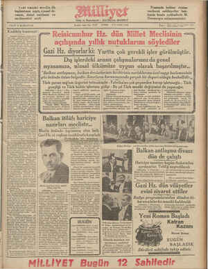 Milliyet Gazetesi 2 Kasım 1934 kapağı