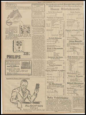  12 |İDÜNYA,| İÇATINIZIN, ALTINDADIR! | PHİLİPS 336 AN ko- "caman dünyayı küçücük ça- tınızın altına sığdırmağa mu- vaffak...