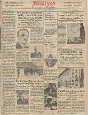 Milliyet Gazetesi 13 Kasım 1934 kapağı