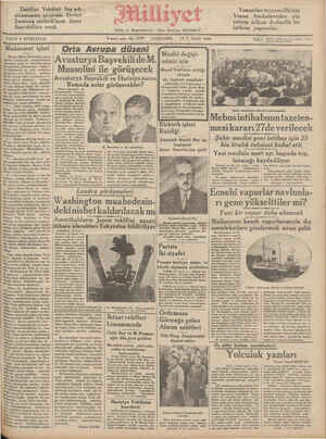 Milliyet Gazetesi 14 Kasım 1934 kapağı