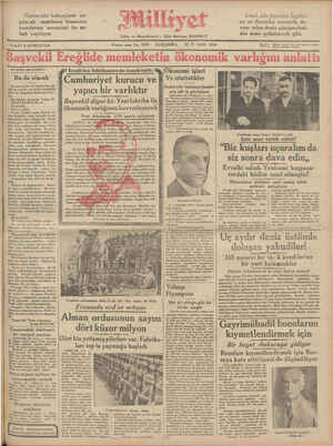 Milliyet Gazetesi 21 Kasım 1934 kapağı