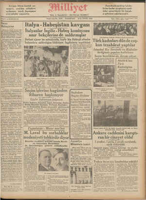 Milliyet Gazetesi 10 Aralık 1934 kapağı