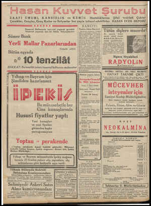  ZAAFI UMUMİ, MU LLIYE T ÇARŞAMBA 12 KANUNEVVER VEL 194. Hasan Kuvvet Surubu KANSIZLIK ve KEMİK Hastililirdi Şifai tesirleri