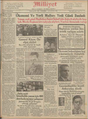 Milliyet Gazetesi 13 Aralık 1934 kapağı