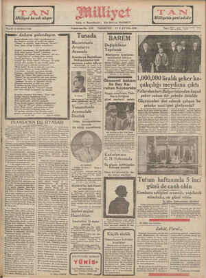 Milliyet Gazetesi 17 Aralık 1934 kapağı