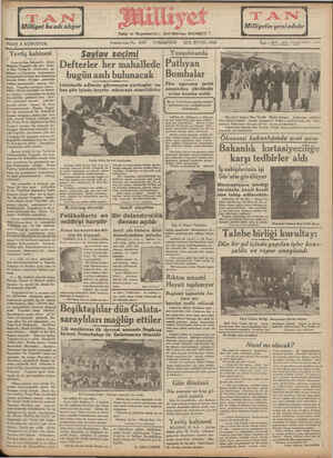 Milliyet Gazetesi 22 Aralık 1934 kapağı