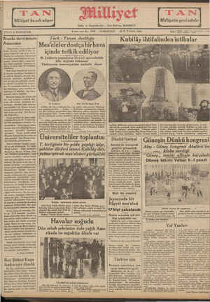 Milliyet Gazetesi 29 Aralık 1934 kapağı