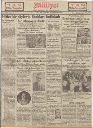Milliyet Gazetesi January 16, 1935 kapağı