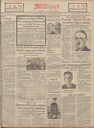 Milliyet Gazetesi January 20, 1935 kapağı