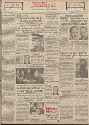 Milliyet Gazetesi January 21, 1935 kapağı
