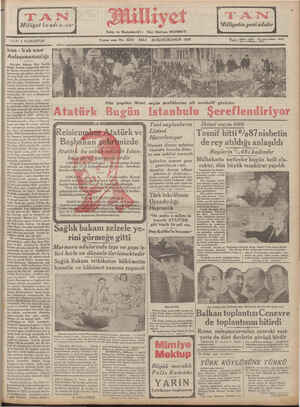 Milliyet Gazetesi January 22, 1935 kapağı