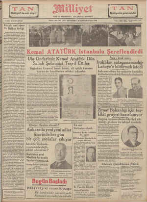 Milliyet Gazetesi January 23, 1935 kapağı
