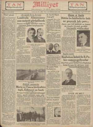 Milliyet Gazetesi January 29, 1935 kapağı