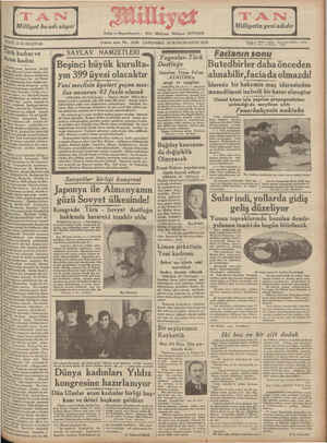 Milliyet Gazetesi January 30, 1935 kapağı