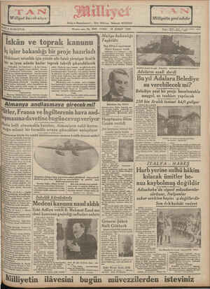Milliyet Gazetesi February 15, 1935 kapağı