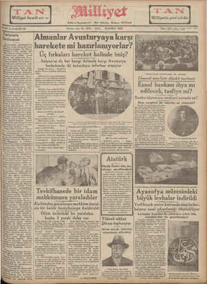 Milliyet Gazetesi February 19, 1935 kapağı
