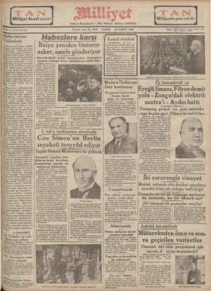 Milliyet Gazetesi February 24, 1935 kapağı