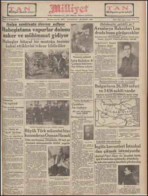 Milliyet Gazetesi February 25, 1935 kapağı