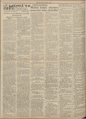  MİLLİYET PAZAR 3 MART 1935 e Inkilâb kürsüsünde MILLIYET'in Tefrikası: 37 Nakleden: M.F. Kasanın içinde Kondon'un çaldığı...