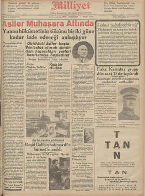 Milliyet Gazetesi 6 Mart 1935 kapağı