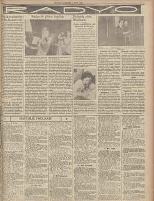  ZARŞAMBA 6 MART 1935 MİLLİYET Süyük toplantılar- Radyonun rolü Avrapa ve Amerikadaki büyük tt yerlerinde, konferans veri 1