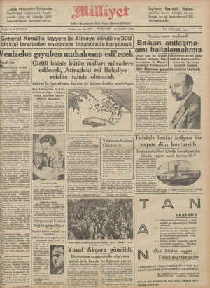 Milliyet Gazetesi 14 Mart 1935 kapağı