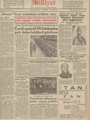 Milliyet Gazetesi 21 Mart 1935 kapağı