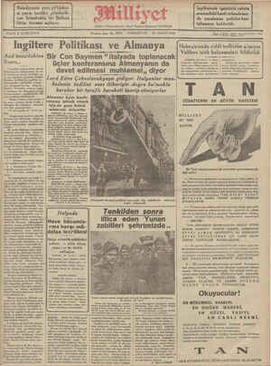 Milliyet Gazetesi 23 Mart 1935 kapağı